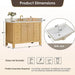 Altair Cedar 48 Single Bathroom Vanity with Top Natural Wood Dimension