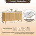 Altair Cedar 72 Double Bathroom Vanity with Top Natural Wood Dimension