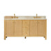 Altair Cedar 72 Double Bathroom Vanity with Top Natural Wood Front View