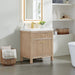 Altair Cerrito 30 Inch Single Bathroom Vanity with Top Natural Oak Corner View