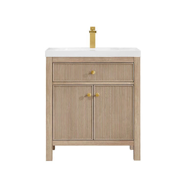 Altair Cerrito 30 Single Bathroom Vanity with Top Natural Oak Front View