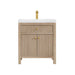 Altair Cerrito 30 Single Bathroom Vanity with Top Natural Oak Front View