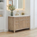 Altair Cerrito 48 inch Single Bathroom Vanity with Top Natural Oak Corner View