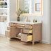 Altair Cerrito 60 Single Bathroom Vanity With Top Natural Oak Open Drawer