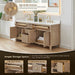 Altair Cerrito 72 Double Bathroom Vanity with Top Natural Oak Hardware