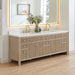 Altair Cerrito 84 inch Double Bathroom Vanity with Top Natural Oak Corner View
