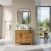Altair Clara 36 inch Single Bathroom Vanity with Top Weathered Brown Front View
