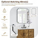 Altair Clara 36 inch Single Bathroom Vanity with Top Weathered Brown Optional Matching Mirrors
