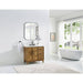 Altair Clara 36 Single Bathroom Vanity with Top Weathered Brown Corner View