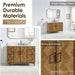 Altair Clara 48 inch Single Bathroom Vanity with Top Weathered Brown Premium Durable Materials