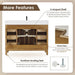 Altair Clara 48 Single Bathroom Vanity with Top Weathered Brown Back View
