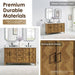Altair Clara 60 Double Bathroom Vanity with Top Weathered Brown Durable Material