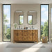 Altair Clara 60 Double Bathroom Vanity with Top Weathered Brown Front View