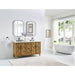 Altair Clara 60 inch Double Bathroom Vanity with Top Weathered Brown Countertop
