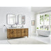 Altair Clara 72 Double Bathroom Vanity with Top Weathered Brown Corner View