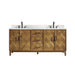 Altair Clara 72 Double Bathroom Vanity with Top Weathered Brown Front View
