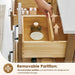 Altair Clara 72 inch Double Bathroom Vanity with Top Weathered Brown Removable Partition