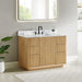 Altair Clayton 48 inch Single Bathroom Vanity with Top Washed Light Brown Corner View