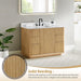 Altair Clayton 48 Single Bathroom Vanity with Top Washed Light Brown Corner View Detail