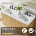 Altair Clayton 60 inch Double Bathroom Vanity with Top Washed Light Brown Countertop