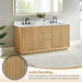 Altair Clayton 72 Double Bathroom Vanity with Top Washed Light Brown Corner View Details