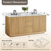 Altair Clayton 72 Double Bathroom Vanity with Top Washed Light Brown Dimension