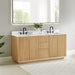 Altair Clayton 72 inch Double Bathroom Vanity with Top Washed Light Brown Corner View