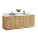 Altair Clayton 84 Double Bathroom Vanity with Top Washed Light Brown Corner View