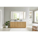 Altair Clayton 84 inch Double Bathroom Vanity with Top Washed Light Brown Front View