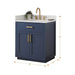 Altair Gavino 30 inch Single Bathroom Vanity with Top Royal Blue Dimensions