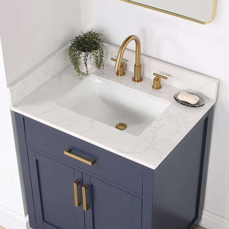 Altair Gavino 30 Single Bathroom Vanity with Top Royal Blue Countertop