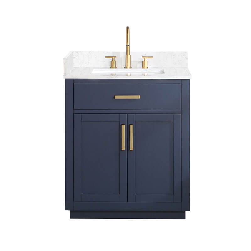 Altair Gavino 30 Single Bathroom Vanity with Top Royal Blue Front View