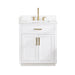 Altair Gavino 30 Single Bathroom Vanity with Top White Front View