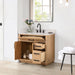 Altair Gavino 36 inch Single Bathroom Vanity with Top Light Brown Open