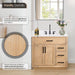 Altair Gavino 36 Inch Single Bathroom Vanity With Top Light Brown