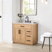 Altair Gavino 36 Single Bathroom Vanity with Top Light Brown Corner View