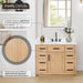 Altair Gavino 42 inch Single Bathroom Vanity with Top Light Brown Front View Detail