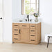 Altair Gavino 42 Single Bathroom Vanity with Top Light Brown Corner View