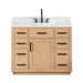 Altair Gavino 42 Single Bathroom Vanity with Top Light Brown Front View