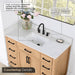Altair Gavino 48 inch Single Bathroom Vanity with Top Light Brown Countertop