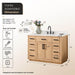 Altair Gavino 48 inch Single Bathroom Vanity with Top Light Brown Dimensions