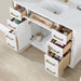 Altair Gavino 48 inch Single Bathroom Vanity with Top White Open Drawe