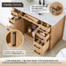 Altair Gavino 48 Single Bathroom Vanity with Top Light Brown Drawer