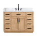 Altair Gavino 48 Single Bathroom Vanity with Top Light Brown Front View