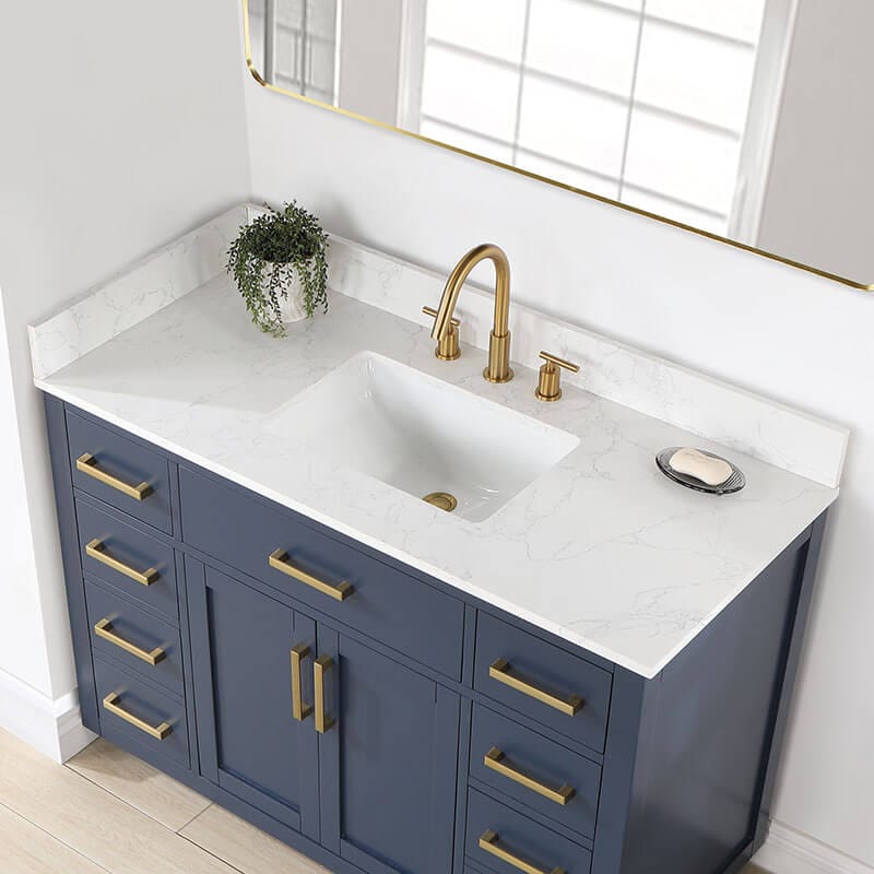 Altair Gavino 48 Single Bathroom Vanity with Top Royal Blue Countertop