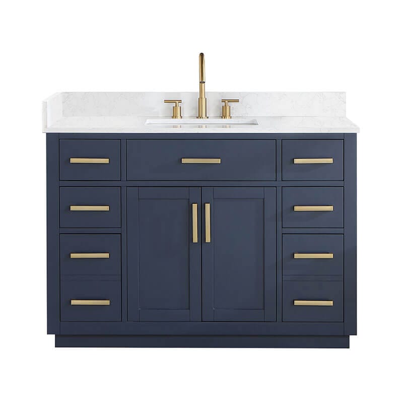 Altair Gavino 48 Single Bathroom Vanity with Top Royal Blue Front View
