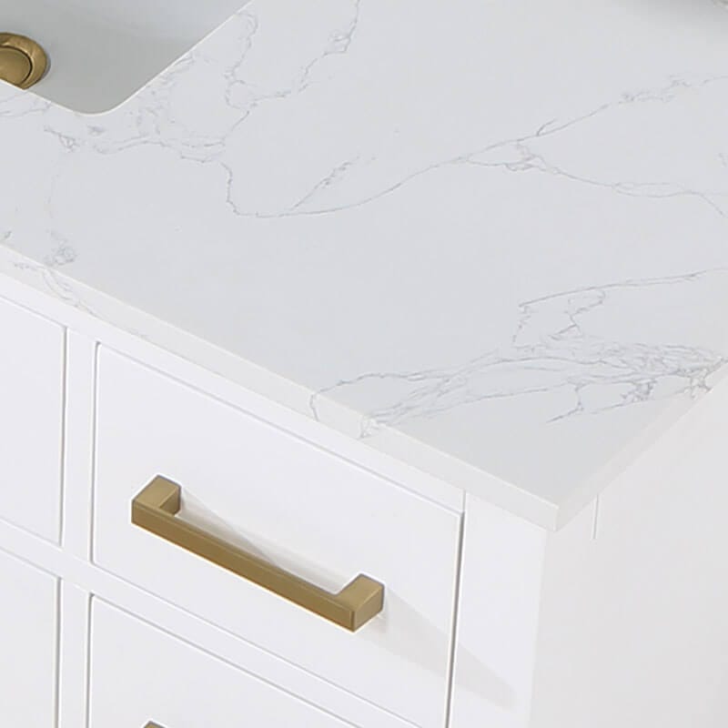 Altair Gavino 48 Single Bathroom Vanity with Top White Countertop Close Up