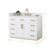 Altair Gavino 48 Single Bathroom Vanity with Top White Dimension