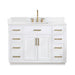 Altair Gavino 48 Single Bathroom Vanity with Top White Front View