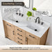 Altair Gavino 54 Double Bathroom Vanity with Top Light Brown Countertop
